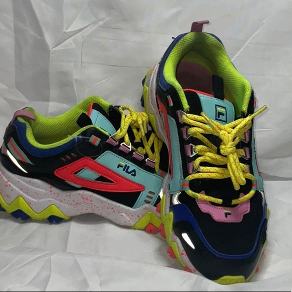 Fila Black and Blue Sneakers with Chunky Design, colors - Picture 2 of 8